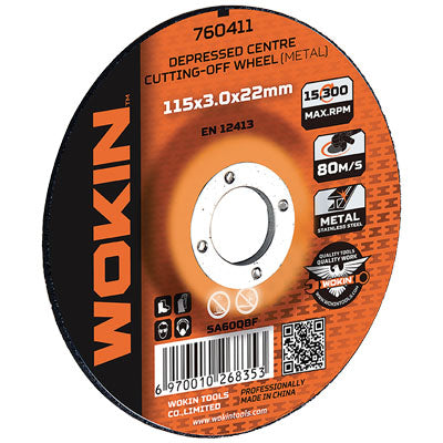 DISCO FERRO 115 X 3 760 WOKIN 760411 CON CENTRO DEPRESSO
