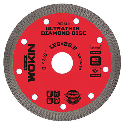 DISCO DIAMANTATO A CORONA 7635 WOKIN MM 125X22,2 S.MM 1,4 763512