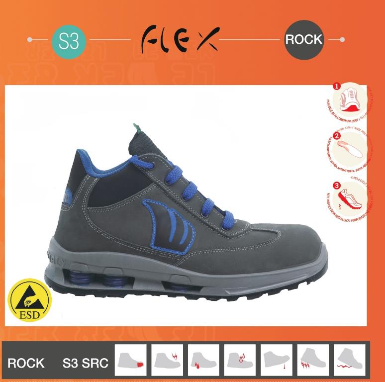SCARPA ALTA PELLE FIORE NUBUCK IDROREPELLENTE S3 ROCK LEWER  N° 42