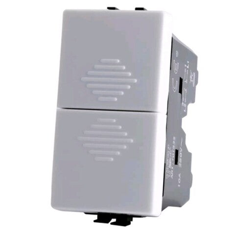 PULSANTE DOPPIO 10A COMPATIBILE MATIX