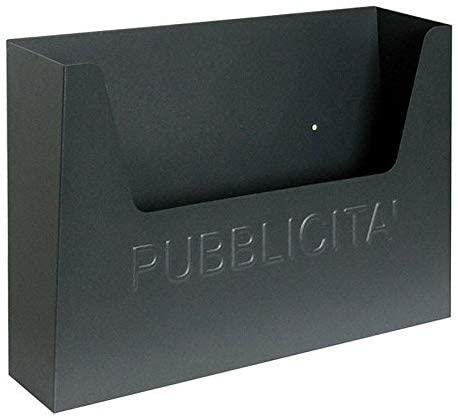 CASSETTA PORTA PUBLICITA DOMUS ACCIAIO VERNICIATA ANTRACITE 355/X100 H 290