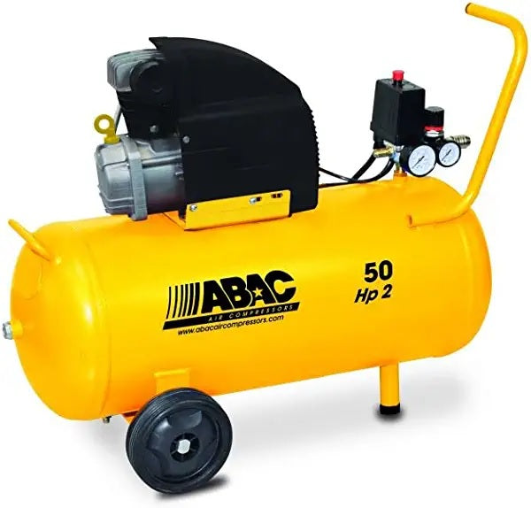 COMPRESSORE LUBRIFICATO 50 LT POTENZA 1500 W 2 HP 8 BAR, ARIA ASPIRATA 190 LT/MIN, ABAC B20 BASELINE