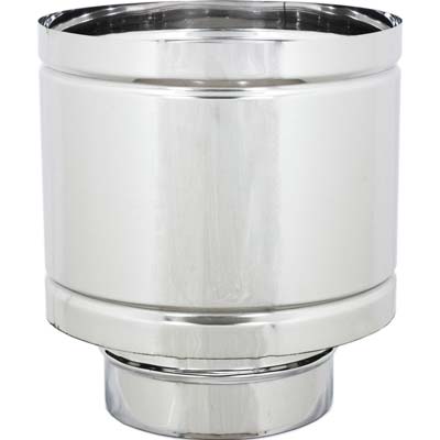 TERMINALE DI SCARICO A BOTTE TONDO D.80 H.150