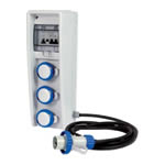 QUADRO DISTRIBUZIONE BLU FME 220 VOLT 3 PRESE + INTERUTTORE CERTIFICATO IP65