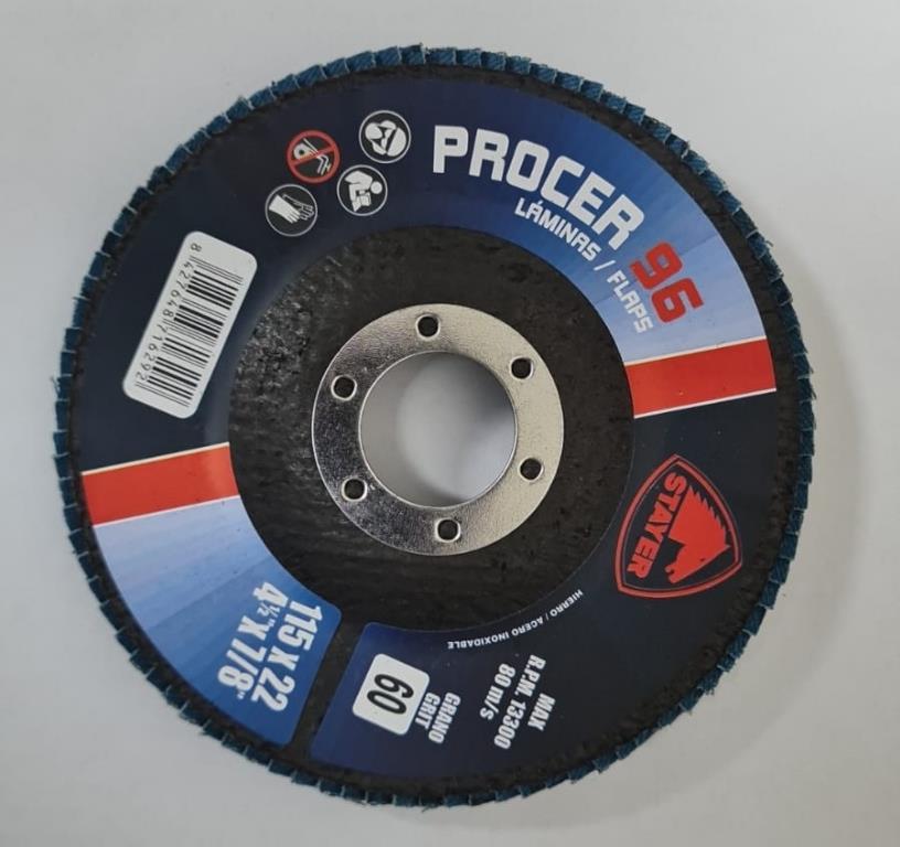 DISCO LAMELLARE IN ZIRCONIO 115 GRANA 120 STAYER PROCER 90 LAMELLE