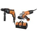 SET TRAPANO SBE 750 RE 750 W + SMERIGLIATRICE WS 10-115S 1000W  AEG