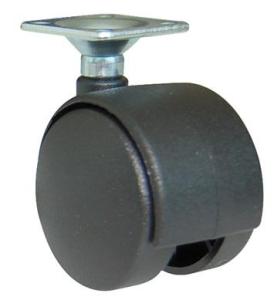 RUOTA MOBILI 40 C/PIASTRA NERA KG28 83,230,03