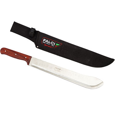 MACHETE FALCI ACCIAIO MANICO LEGNO 50 CM CON FODERO