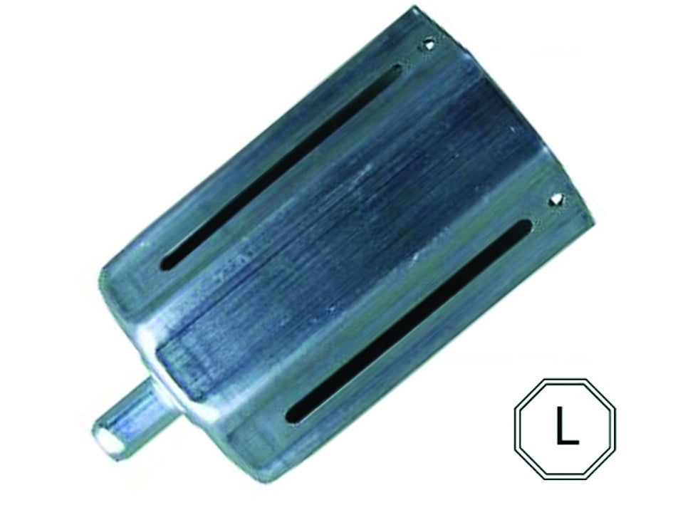 CALOTTA REGOLABILE PER AVVOLGIBILI LISCIA CON PERNO MM 12 LUNGHEZZA CALOTTA 85 MM