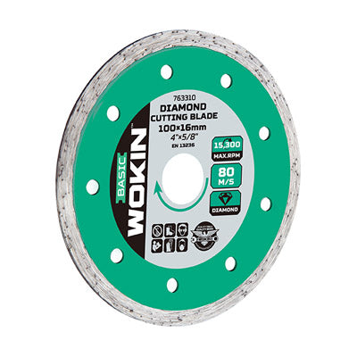 DISCO DIAMANTATO A CORONA LISCIA 7633 WOKIN MM 125X22,2 H.MM 1,9 763312