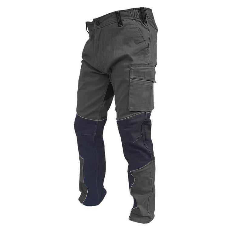 PANTALONE MULTITASCA COTONE GRIGIO  TAGLIA L