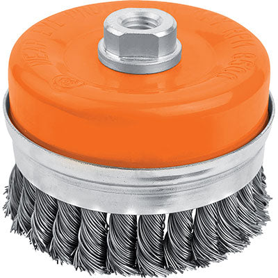 SPAZZOLA A TAZZA ACCIAIO RITORTO  + FIL 7701 WOKIN MM 100 F.M14 770104