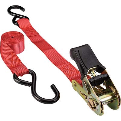 FASCIA ANCORAGGIO A CRICCHETTO 2 GANCI MT 5 LARGHEZZA 25 MM PORTATA 350 KG