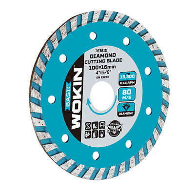 DISCO DIAMANTATO A CORONA ZIGRINATA 763 WOKIN MM 125X22,2 S.MM 1,8 763612