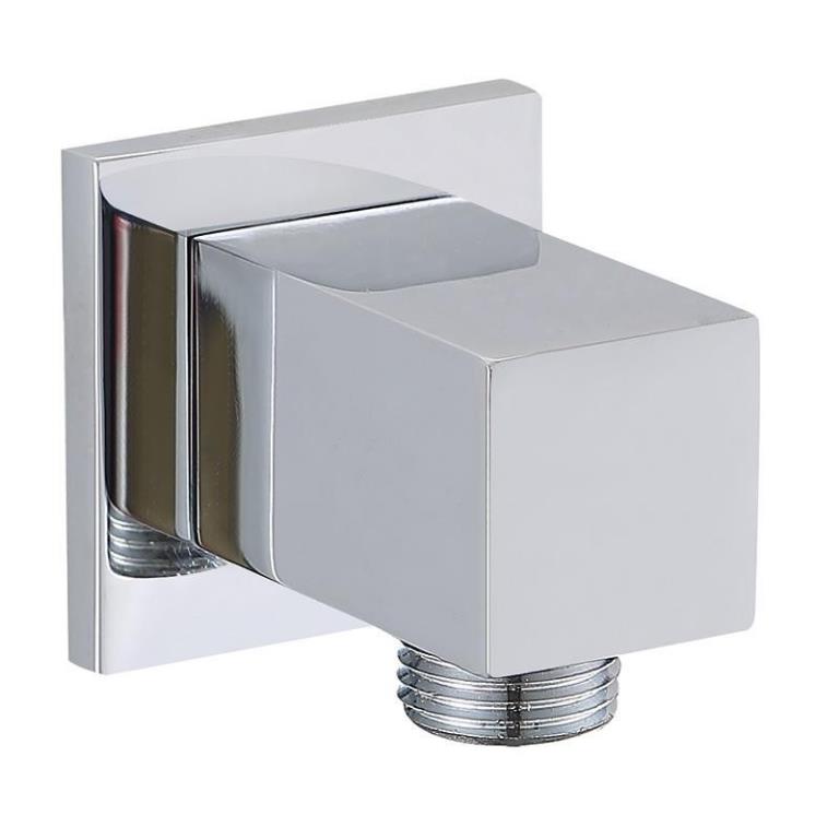 Curva doccia quadra 1/2 ottone cromato
