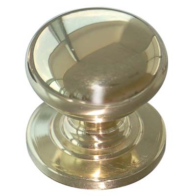 POMOLO SFERA PIANA 25X30 MM OTTONE LUCIDO