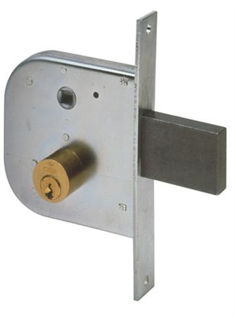 SERRATURA CANCELLO INFILARE 42310 CISA B.Q ZINC F.MM 22 C.TONDO M1+SCR+Q8 E.MM 50