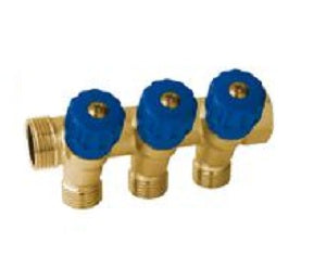 COLLETTORE 3/4X1/2X16 3 VIE BLU C/RACC.   A
