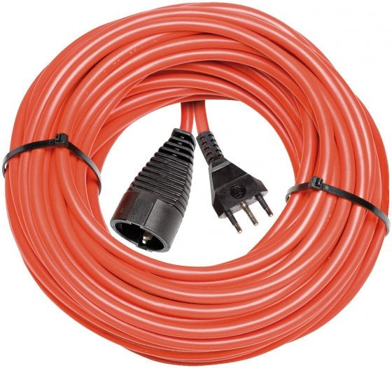 PROLUNGA DA 25 MT CAVO ARANCIO 3X1,5 CON SPINA 16 A E PRESA SCHUKO