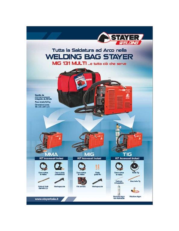 SALDATRICE MIG 131 MULTI WELDIG BAG STAYER