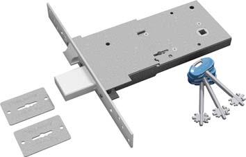 SERRATURA FASCIA INFILARE 2010 SECUREMME B.Q ZINC F.MM 25 DM M4+SCR H.MM 83 E.MM 90