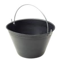 SECCHIO MURATORE NERO 34 CM C/ARCO   C