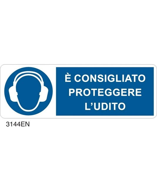 CARTELLO E' OBBLIG. PROTEGGERE L'UDITO
