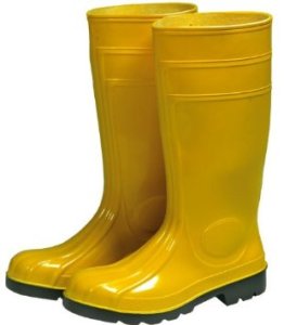Stivale n° 43 pvc giallo puntale+lamina acciaio Art. TTI400