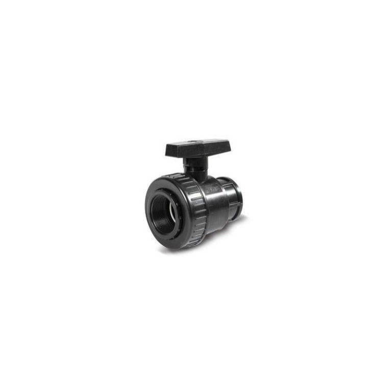 Valvola sfera 1 1/4 F.F PVC nero 60.802.04