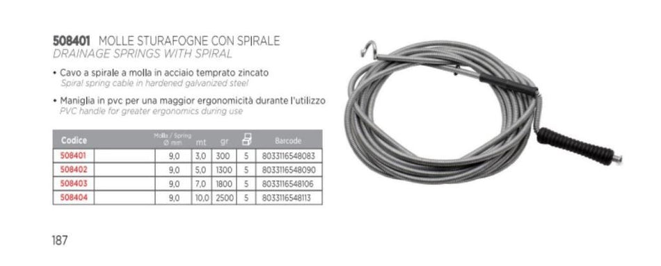 MOLLA STURAFOGNE DA 5 MT D. 8MM FUMASI