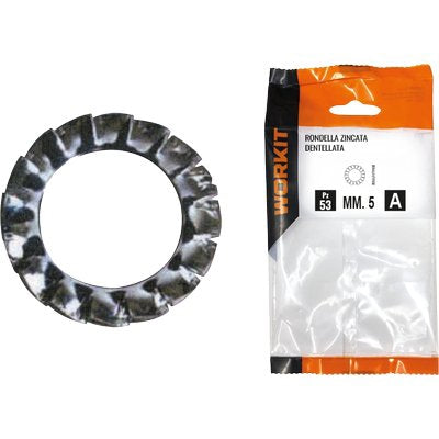 RONDELLA BLISTER 10 ZINCATA DENTELLATA DIN 6798  PZ 13