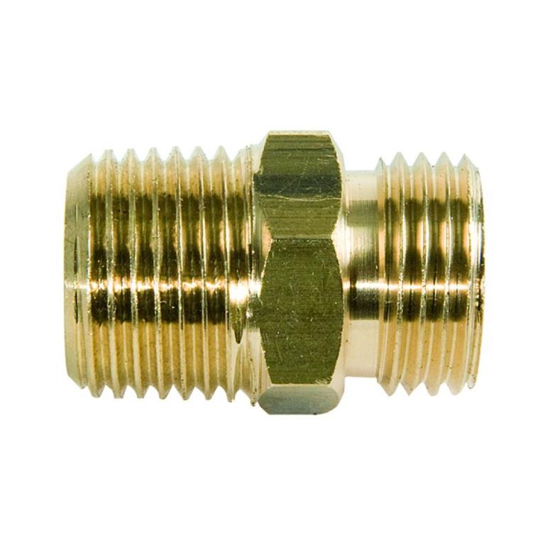 Niples 1/2 ottone filettato dx-sx per gas