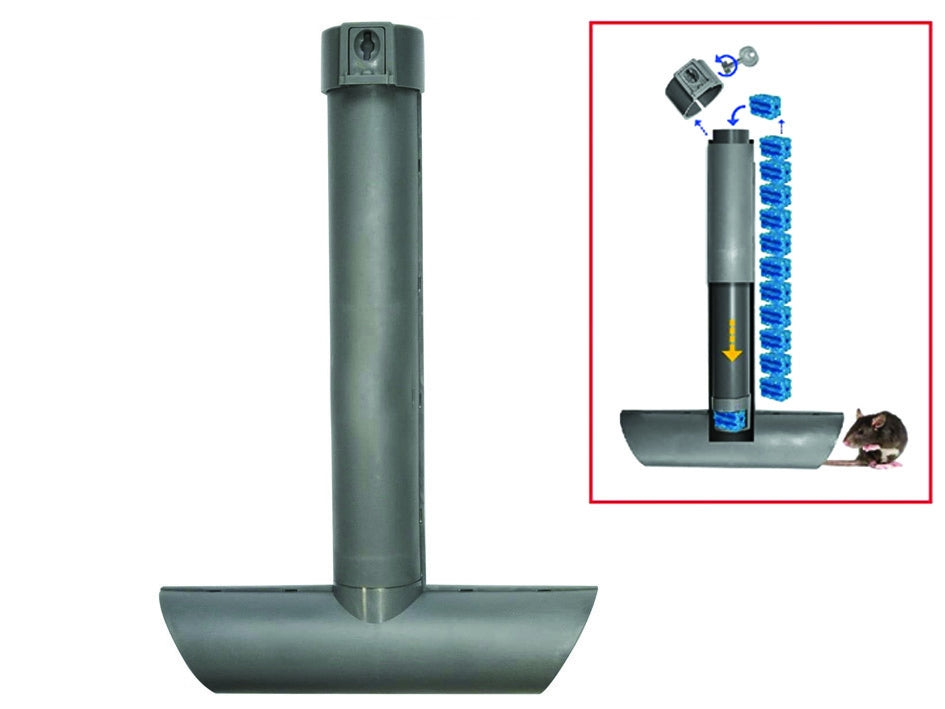 CONTENITORE PER ESCHE TOPICIDE ESCA SICURA TOPI - cm.25x9x18