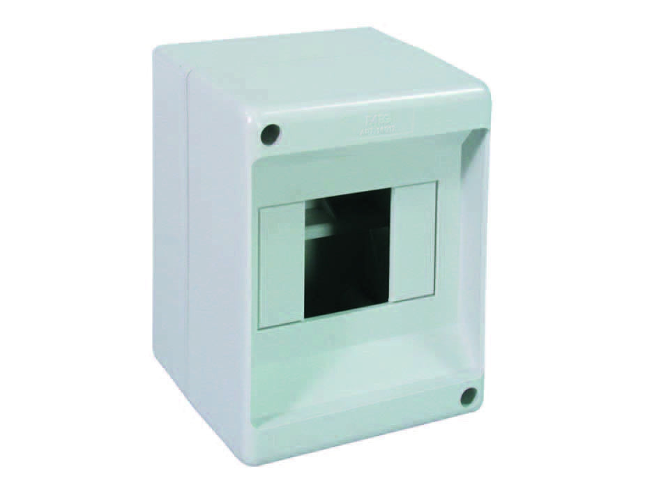 CENTRALINO DA PARETE SENZA SPORTELLO IP40 - mm.100x90x135h. per 2/4 moduli