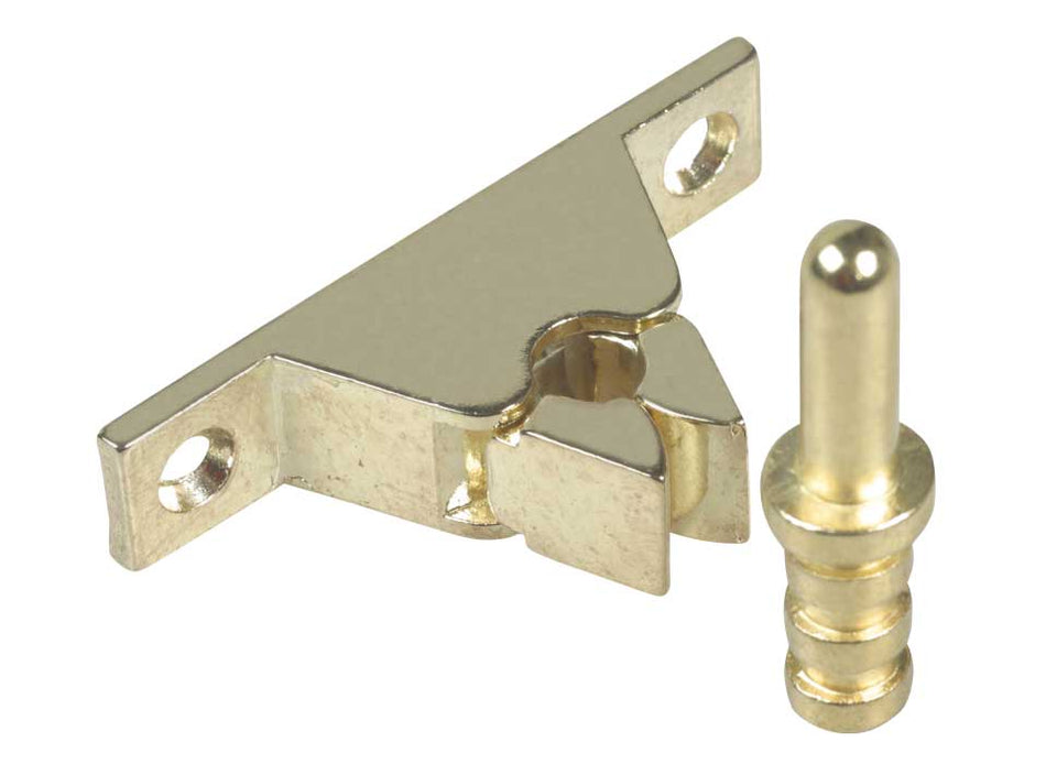 FERMAPORTE A PINZA OTTONE LUCIDO 60X14 H30