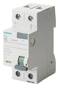 INTERUTTORE DIFFERENZIALE 2X25A 30MA 230V SI5SM33120WM SIEMENS (SALVAVITA)