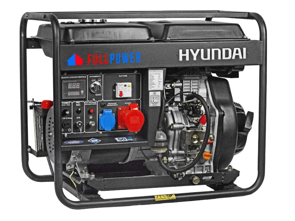 GENERATORE DI CORRENTE HYUNDAY 5KW FULLPOWER 456CC 12 hp 220/380 VOLT