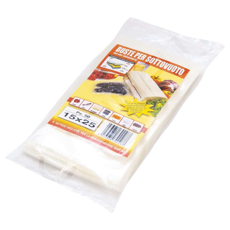 SACCHETTI PER SOTTOVUOTO 15X25 CF.50