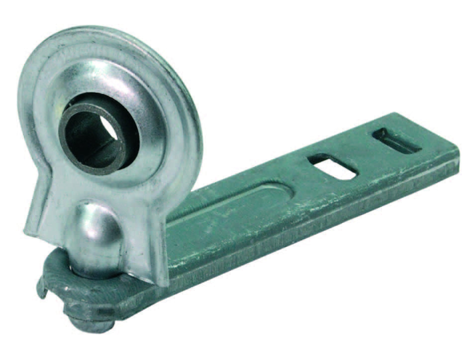 SUPPORTO A SFERA CON ZANCA A MURARE PER AVVOLGIBILI mm.26x120