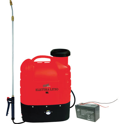 POMPA A SPALLA A BATTERIA 16 LT STARS VOLT 12 AH 10