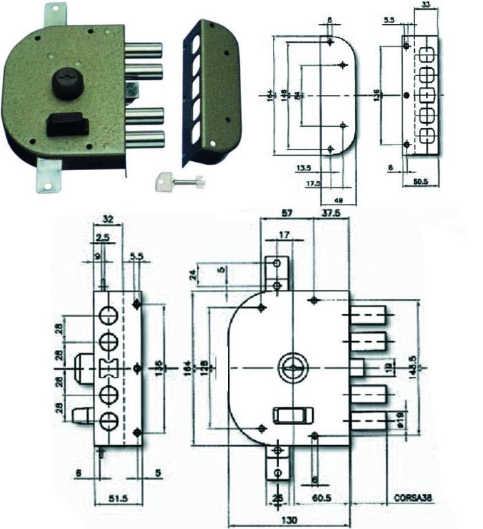 SERRATURA CR 3250 DX