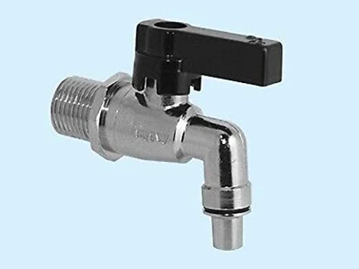 RUBINETTO A SFERA CON BECCUCCIO FUSTINI E SERBATOI 1/2 CROMATI