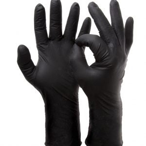 GUANTI MONOUSO NERO IN VINILE E NITRILE TAGLIA XL SENZA POLVERE PESO 5 GR CAT III CONFEZIONE 50 PZ VITRIL5N