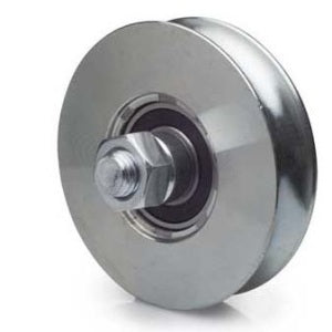 RUOTA PER CANCELLO 100MM A 1 CUSCINETTO A SFERA GOLA A V