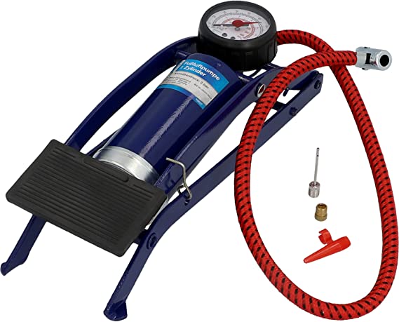 GONFIATORE A PEDALE CON MANOMETRO