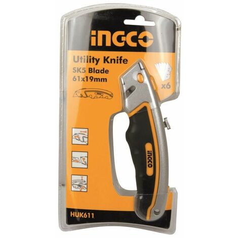CUTTER IN METALLO LAMA TRAPEZZOIDALE SOFTGRIP 301319 WOKIN CON 5 LAME SK5