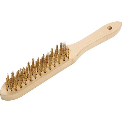 SPAZZOLA ACCIAIO RAMATO CURVA 323515 WOKIN RANGHI 5 Dorso in legno.