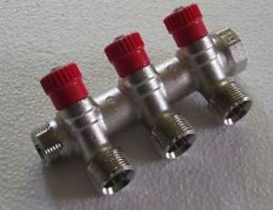 COLLETTORE 3/4X1/2X16 3 VIE ROSSO C/RACC