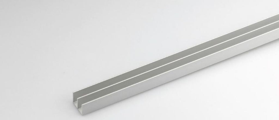 CANALINO DOPPIA U ALLUMINIO ARGENTO 20X10 MT 1 COD. 1036