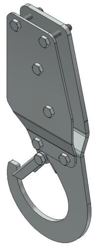 GANCIO PER CARRUCOLA ZINCATO BREVETTATO PORTATA KG. 50 ART. 252 EDILIZIA